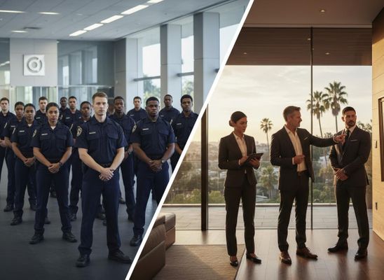 Police Officers and Business Professionals Composite