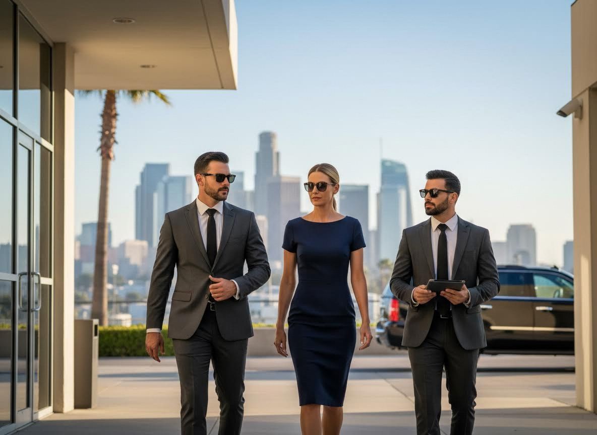 Confident Business Professionals Walking Through City