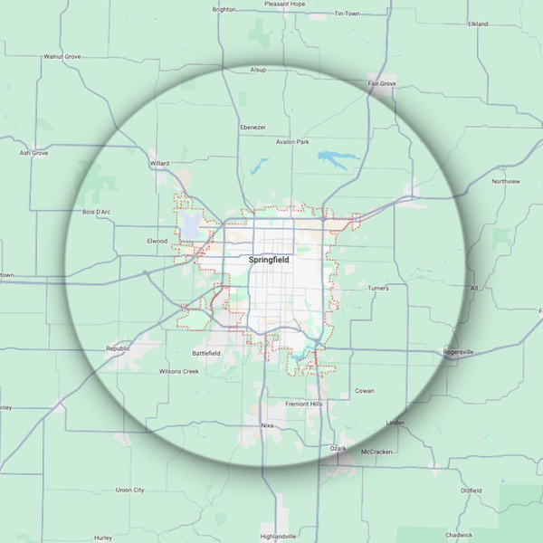 Springfield service area map