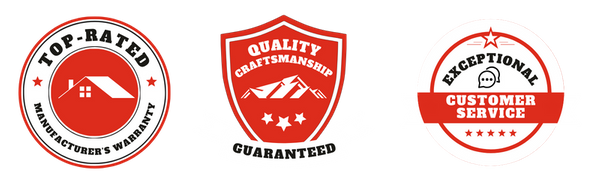 badges: top-rated manufacturer's warranty, quality craftsmanship guaranteed, exceptional customer service