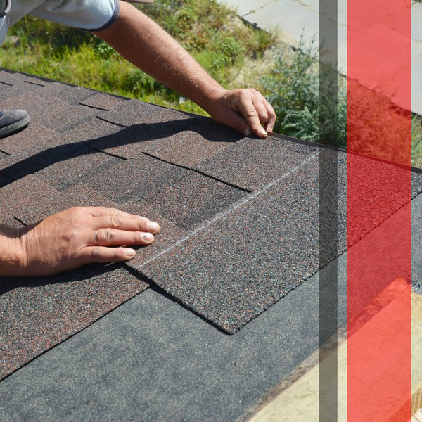 laying down new shingles