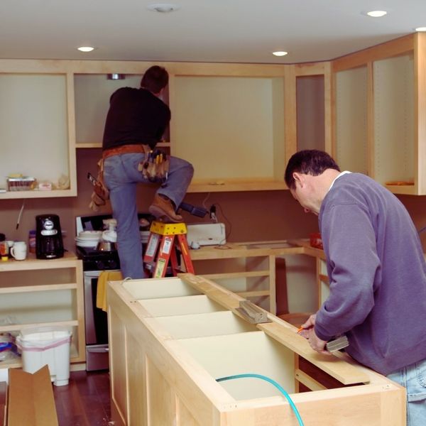 kitchen being remodeled