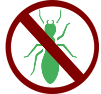 Icon of a termite with a no symbol