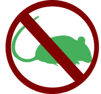Icon of a rat with a no symbol