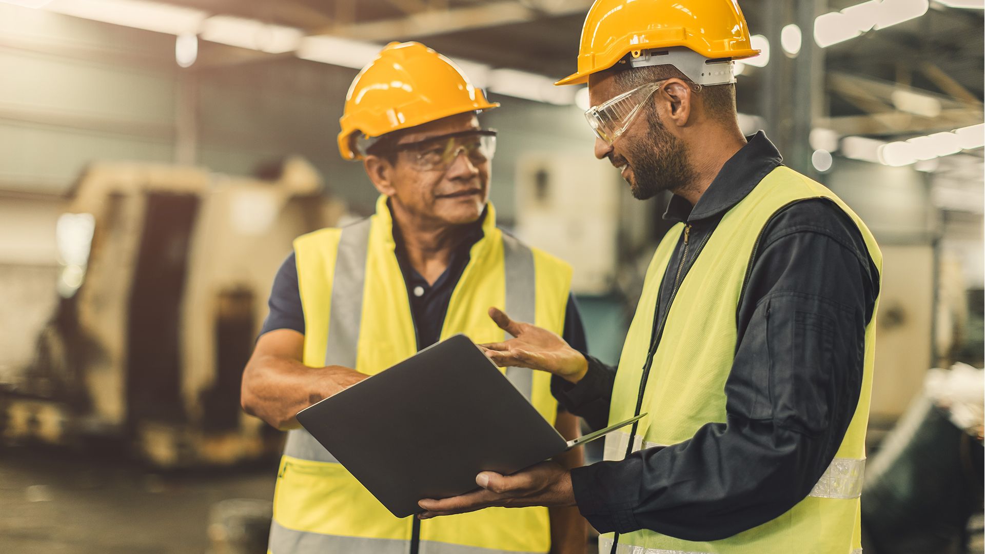 Team of construction workers