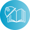 hard hat with training/compliance manual icon