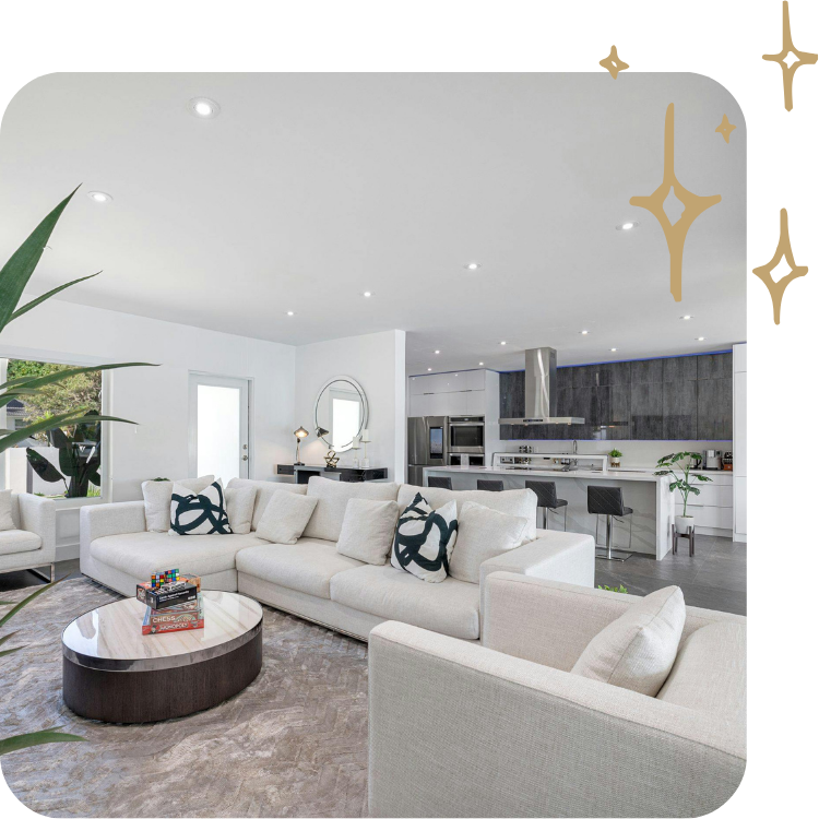 Clean living room