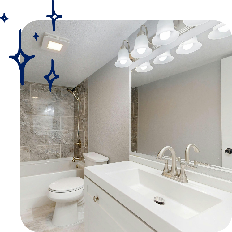 Clean bathroom