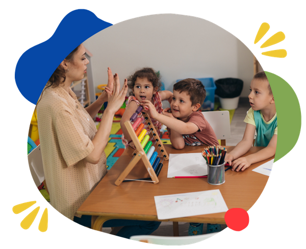 image of happy kids in daycare