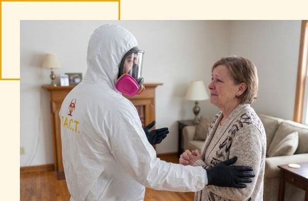 T.A.C.T. employee showing empathy to a homeowner