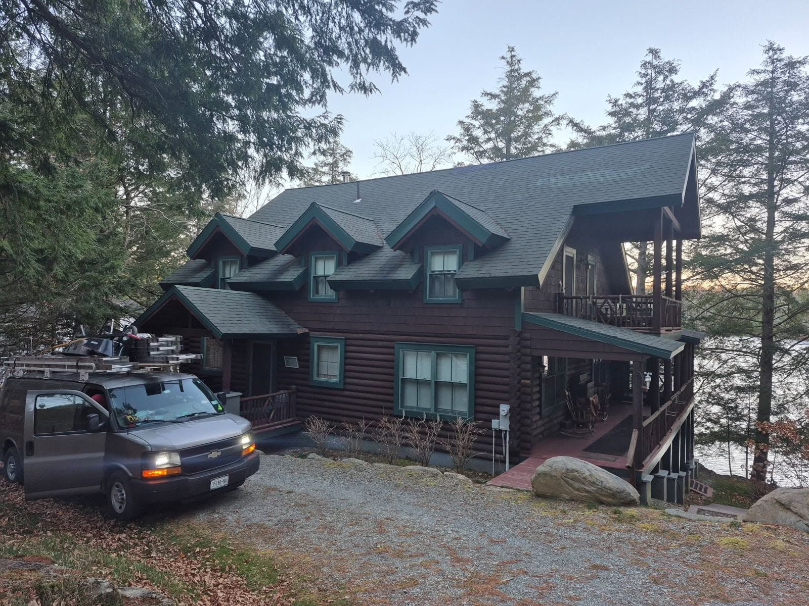 home with fresh roof and siding remodeld