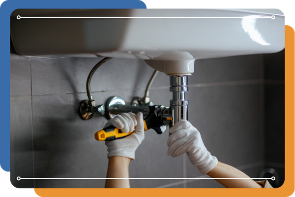 drain being repaired