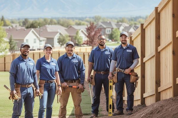 fence company installation team
