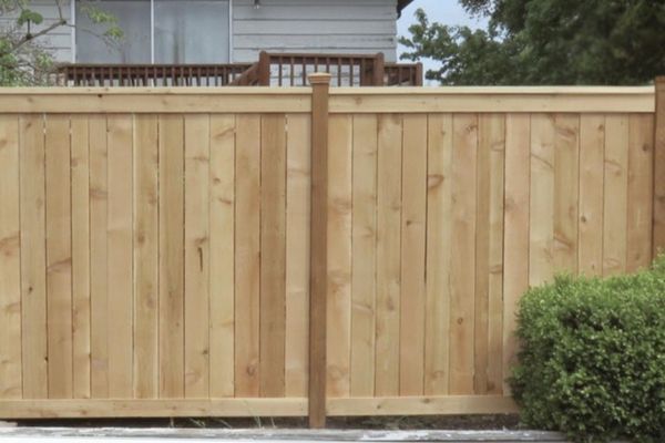 new wooden fence 