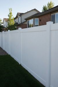 vinyl fence in backyard of house in Denver