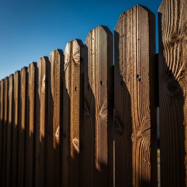 Close-up of fence material under intense high-altitude sunlight.