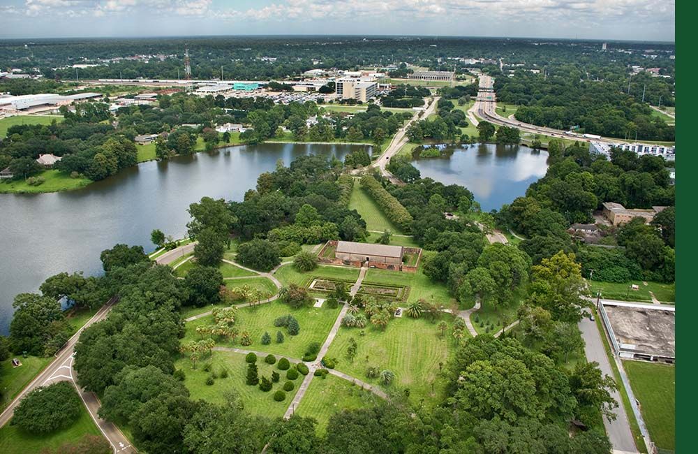 Overhead view of Baton Rouge