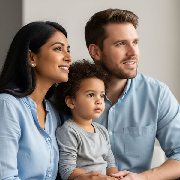 Supportive family with a child, symbolizing seeking professional help. Supportive family with a child, symbolizing seeking professional help.