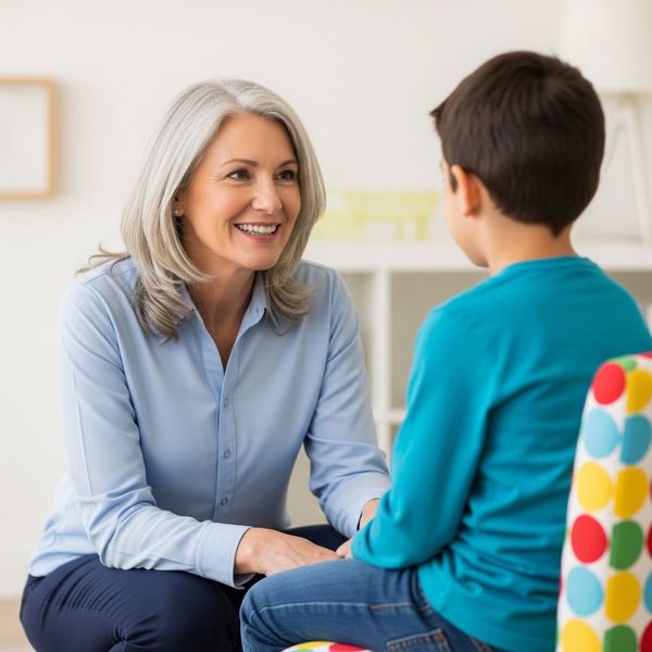 Caring therapist working one-on-one with a child, highlighting individualized care. Caring therapist working one-on-one with a child, highlighting individualized care.