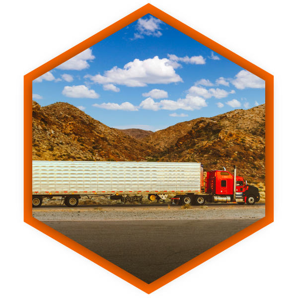 used sleeper semi truck on the road