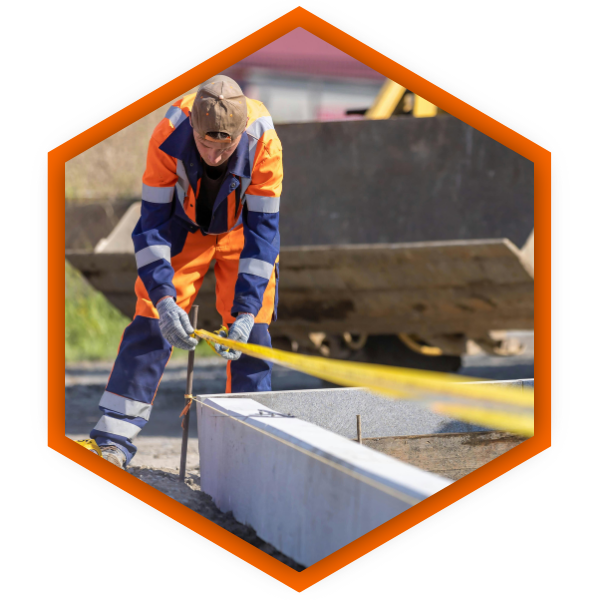 construction tractor at a construction site