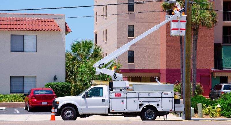 man working on power lines