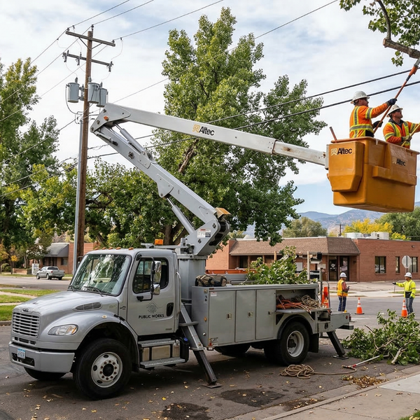 A bucket truck