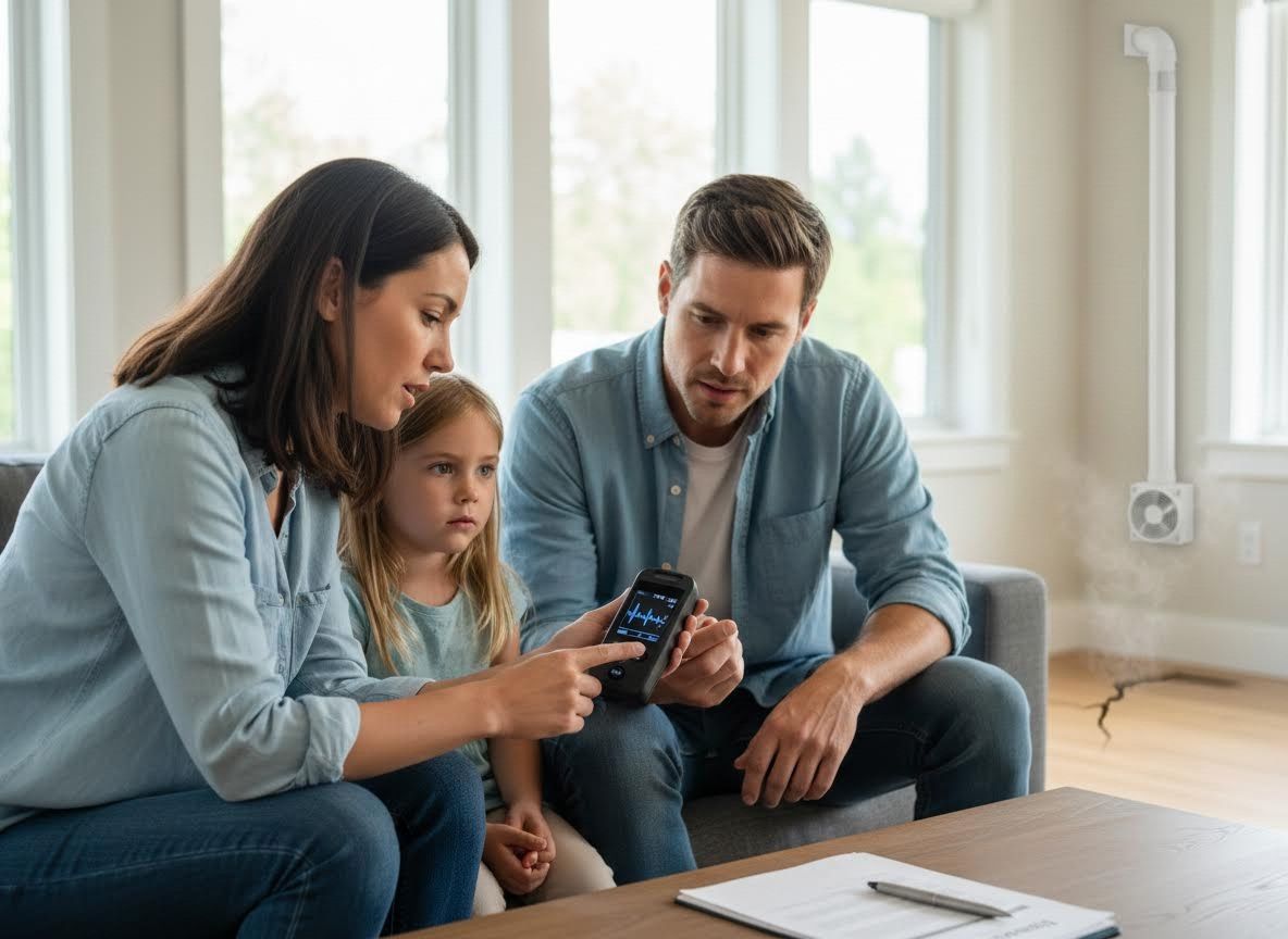 Family monitoring home environment with smart device