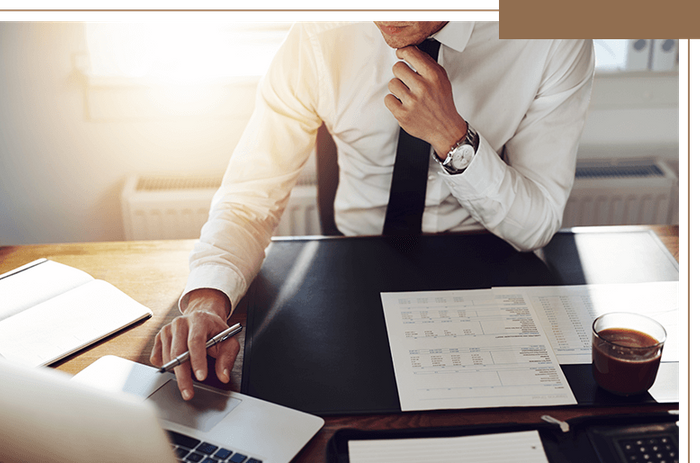 man working at desk