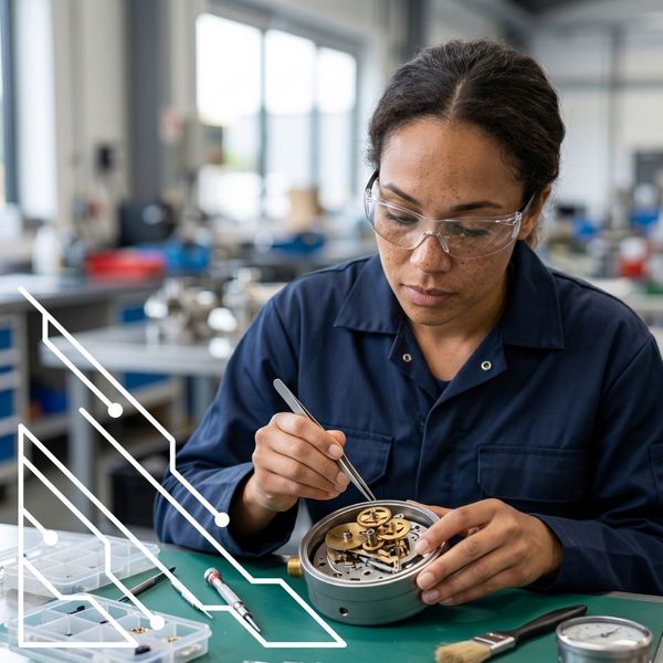 reassembling tiny internal gears using precision tweezers