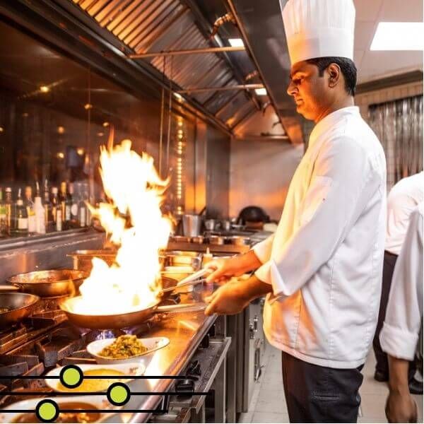 restaurant chef in kitchen