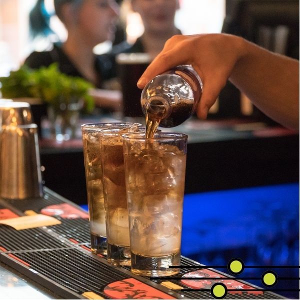 bartender making drinks