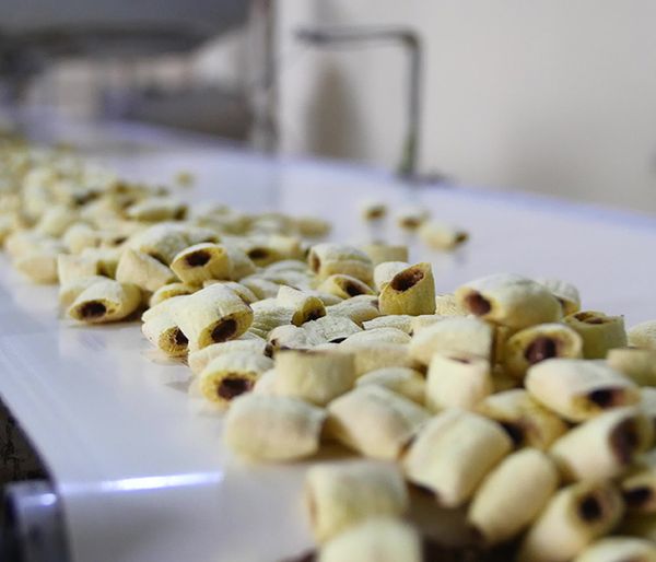 Image of a cookie production line