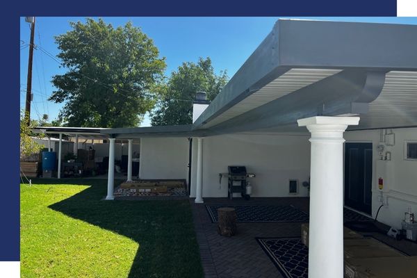 Covered backyard patio