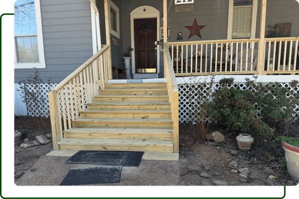 new stairs in front of home
