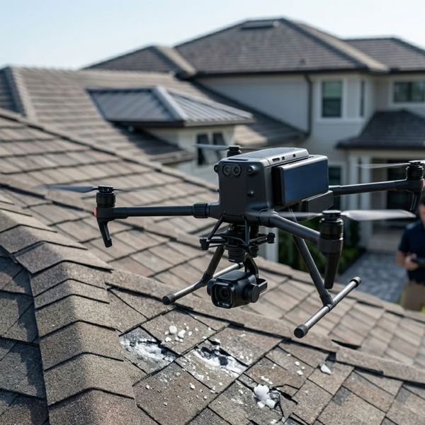 drone inspecting hailr damage