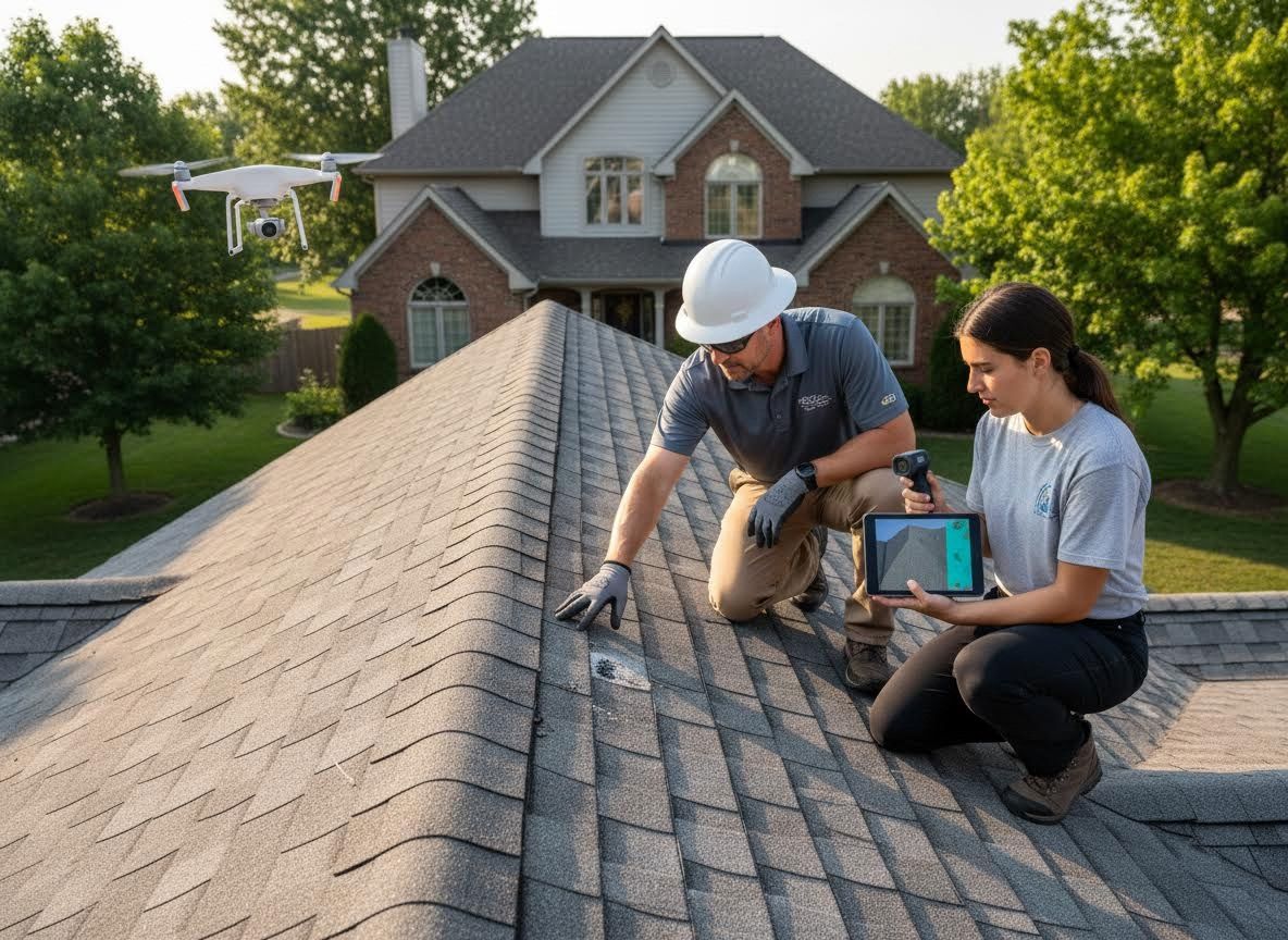 Roof inspection using drone and digital tools