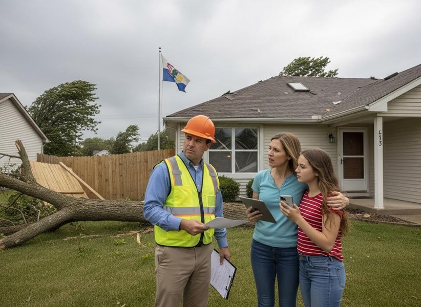 Home Damage Assessment After Storm with Inspector