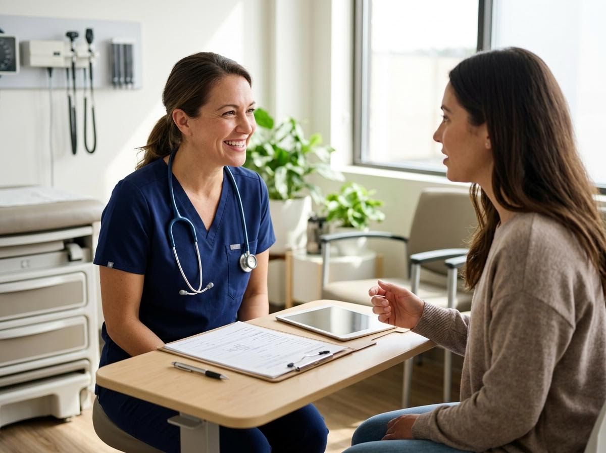Female Healthcare Professional Consulting with Patient