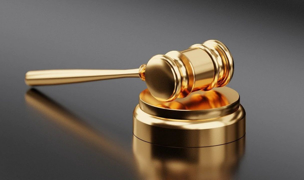 A golden gavel 