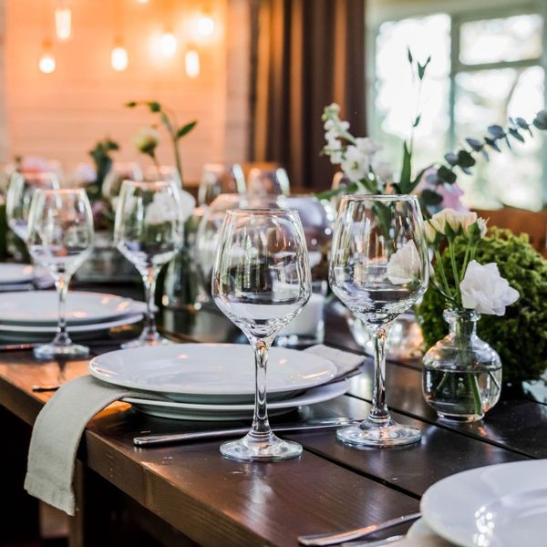 an elegantly styled wedding table setting