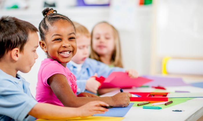 kids playing at a daycare 