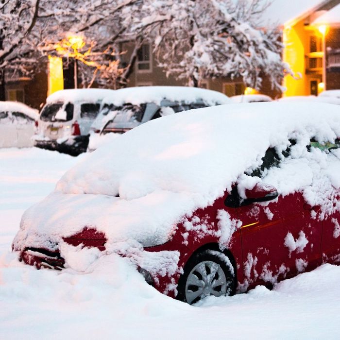 car covered in snow