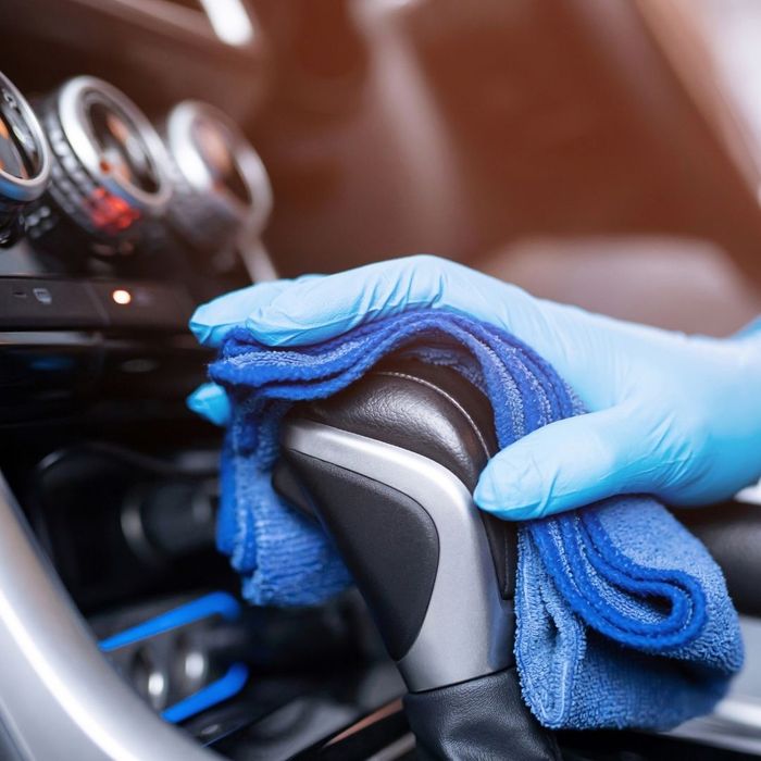 wiping the car's interior