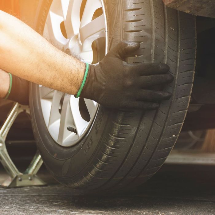 checking a tire