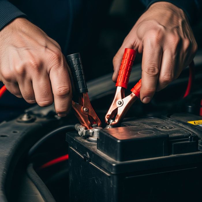 jumping a battery jumping a battery
