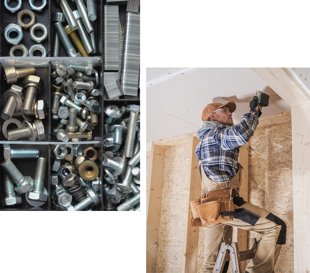 fasteners and construction worker