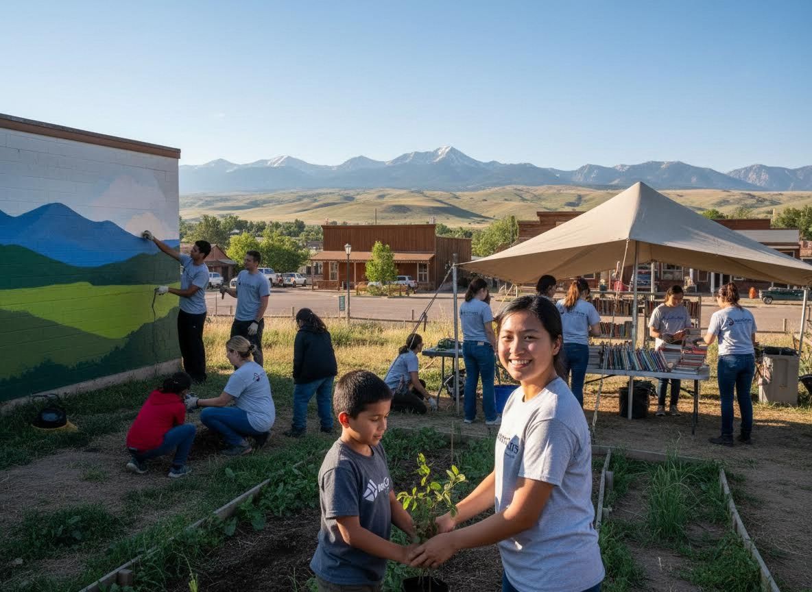 Community Volunteers Enhance Outdoor Space