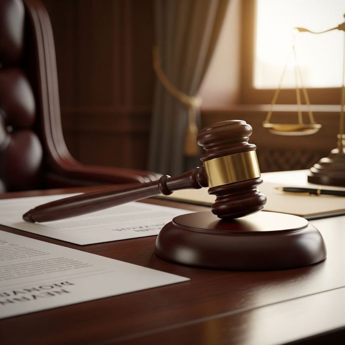 Wooden gavel on legal desk. Wooden gavel on legal desk.
