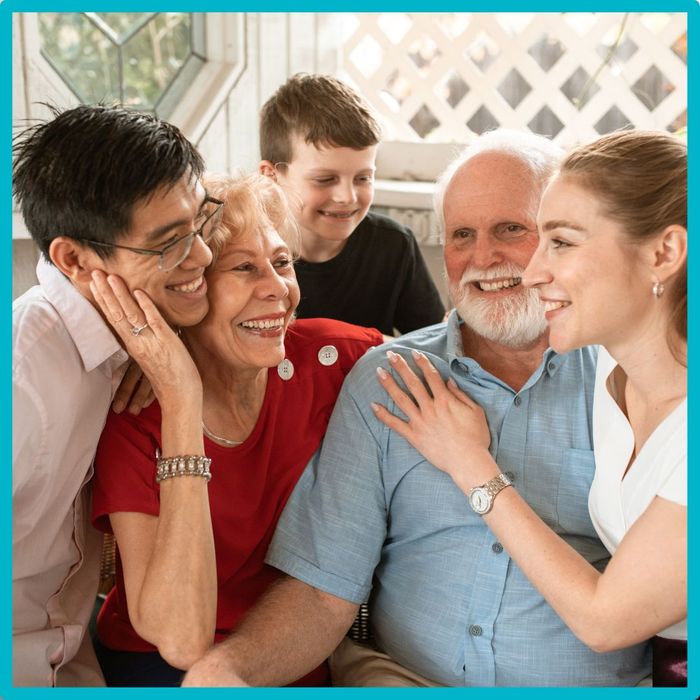 multi-generational family smiling